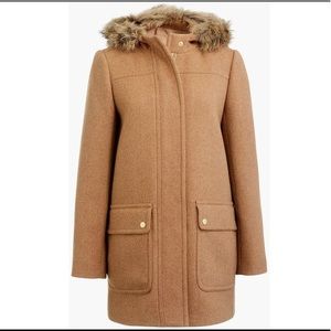 J. Crew Mercantile chateau Vail parka Saddle hood